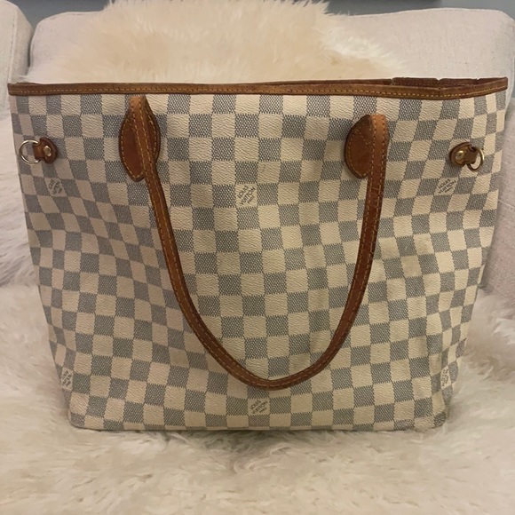 Louis Vuitton Damier Azur MM Neverfull - Picture 1 of 17
